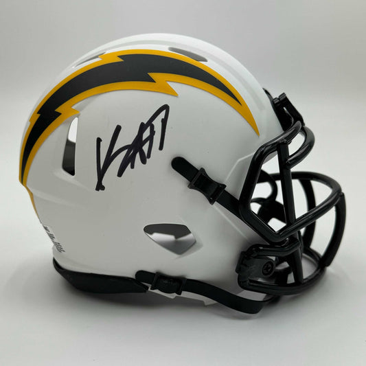 Autographed/Signed Keenan Allen Los Angeles LA Chargers Football Lunar Eclipse Alternate Mini Helmet Beckett BAS COA