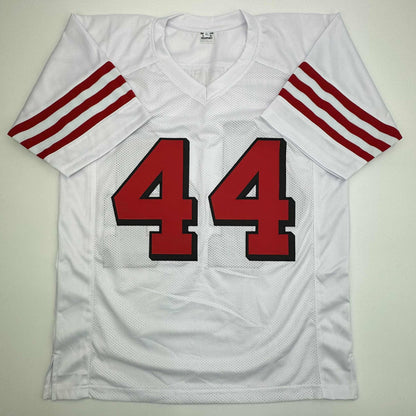 Autographed/Signed Kyle Juszczyk San Francisco White Alternate Football Jersey Beckett BAS COA