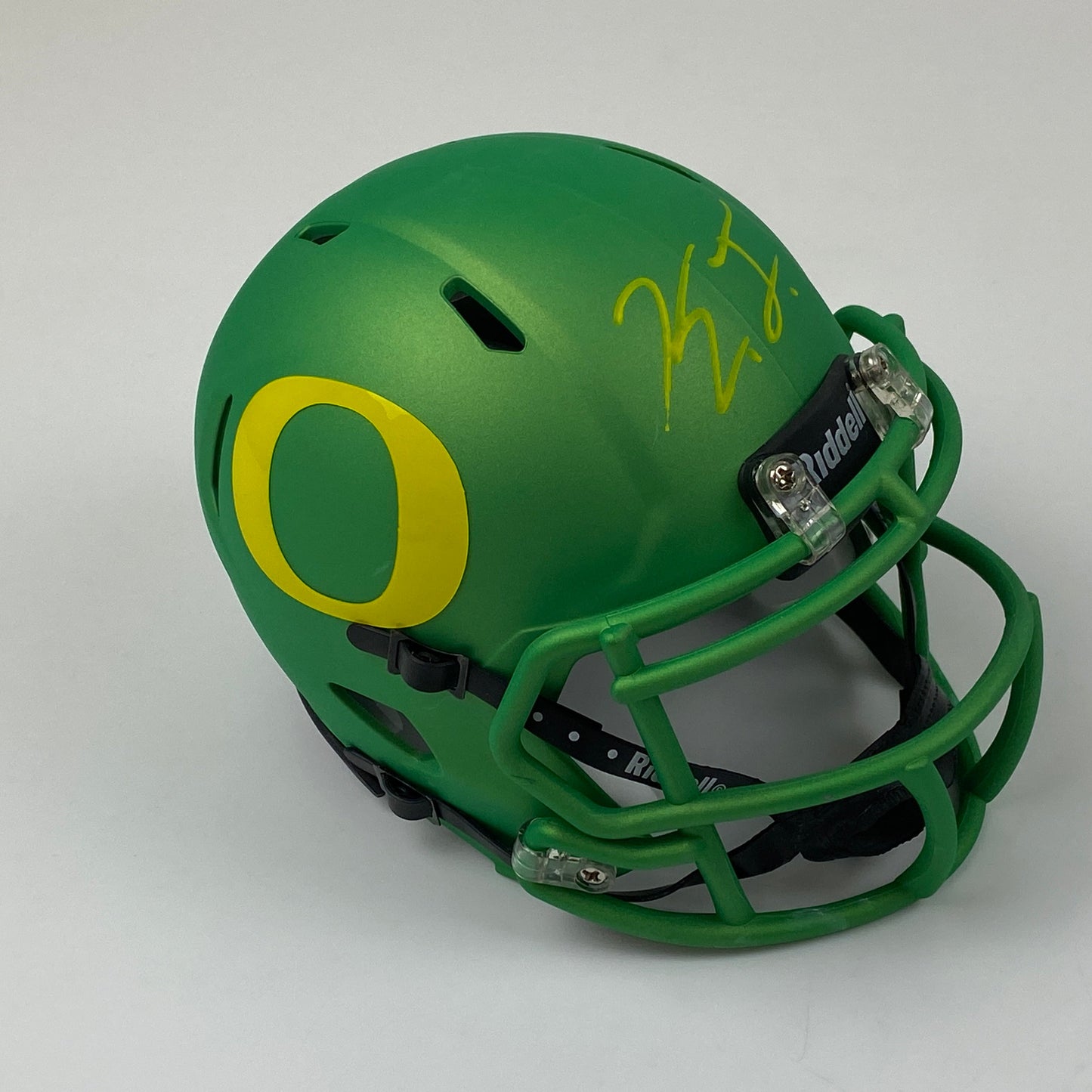 Autographed/Signed Kayvon Thibodeaux Oregon Ducks Football Mini Helmet Beckett BAS COA