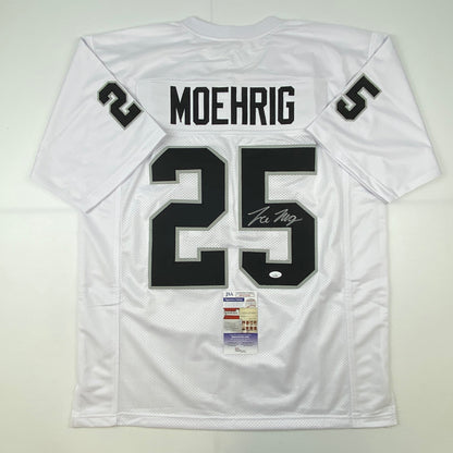 Autographed/Signed Trevon Moehrig Las Vegas Oakland White Football Jersey JSA COA