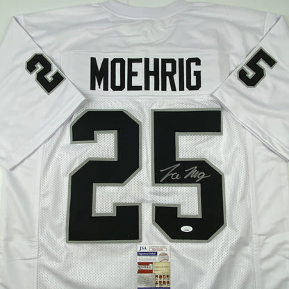 Autographed/Signed Trevon Moehrig Las Vegas Oakland White Football Jersey JSA COA
