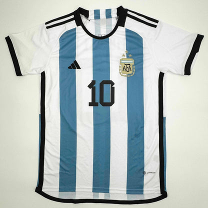 Autographed/Signed Lionel Leo Messi Argentina Blue/White Soccer Jersey Beckett BAS COA/LOA #2