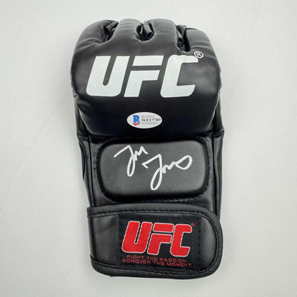 Autographed/Signed Jon Bones Jones Black UFC MMA Glove Ultimate Fighting Beckett BAS COA