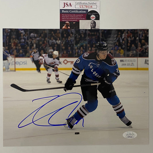 Autographed/Signed Nathan MacKinnon Colorado Avalanche 8x10 Hockey Photo JSA COA