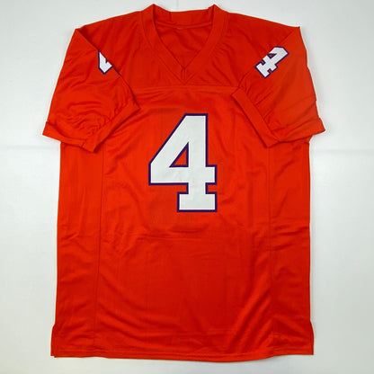 Autographed/Signed Deshaun Watson Clemson Orange College Football Jersey JSA COA