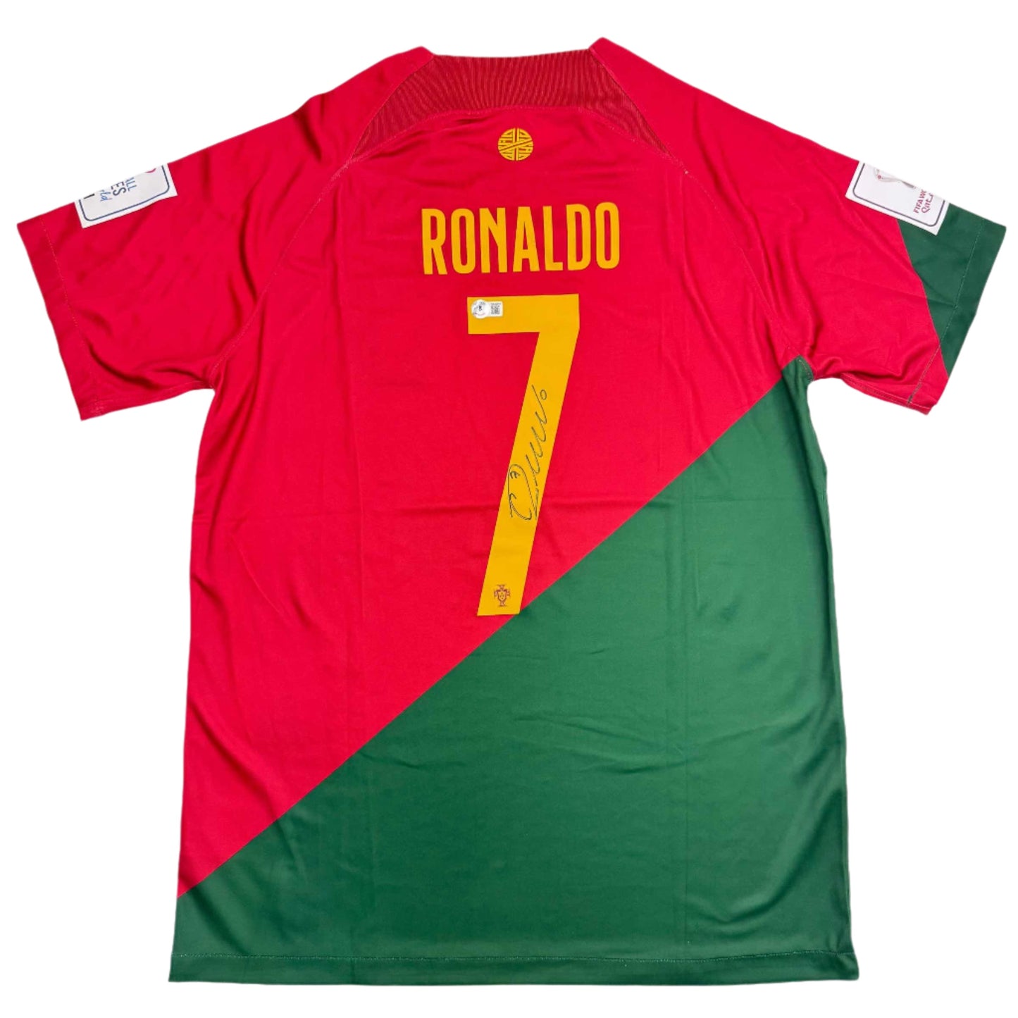 Autographed/Signed Cristiano Ronaldo Portugal Red World Cup Soccer Futbol Jersey Beckett BAS COA