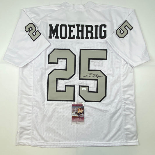 Autographed/Signed Trevon Moehrig Las Vegas Oakland White Color Rush Football Jersey JSA COA