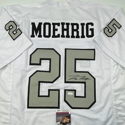 Autographed/Signed Trevon Moehrig Las Vegas Oakland White Color Rush Football Jersey JSA COA