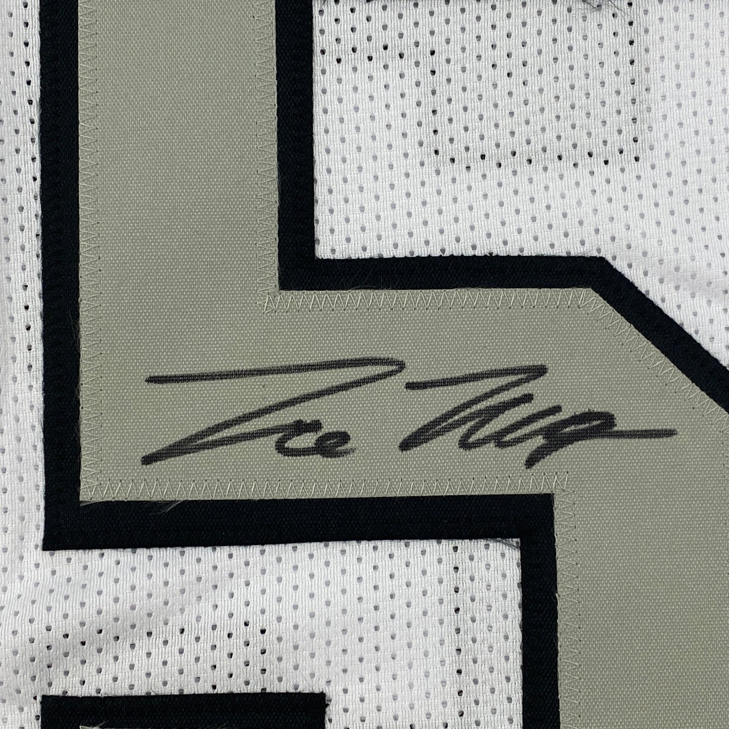Autographed/Signed Trevon Moehrig Las Vegas Oakland White Color Rush Football Jersey JSA COA