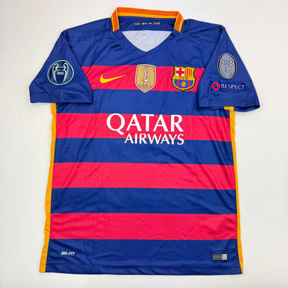 Autographed/Signed Lionel Leo Messi FC Barcelona Soccer Jersey Beckett BAS COA