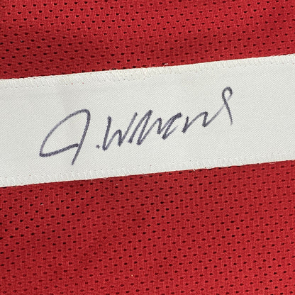 Autographed/Signed Jameson Williams Alabama Red College Football Jersey JSA COA