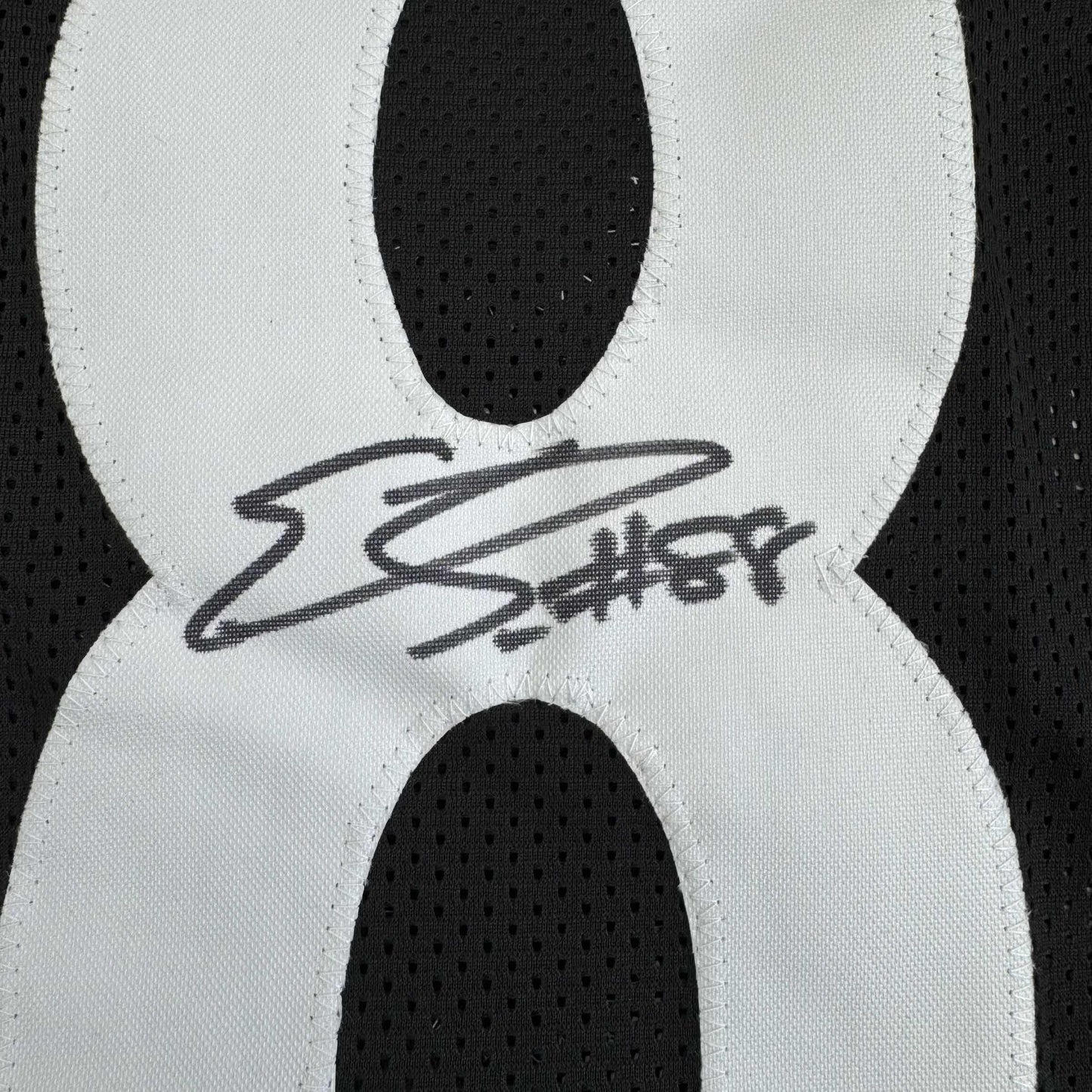 Autographed/Signed Emmanuel Sanders Pittsburgh Black Football Jersey JSA COA