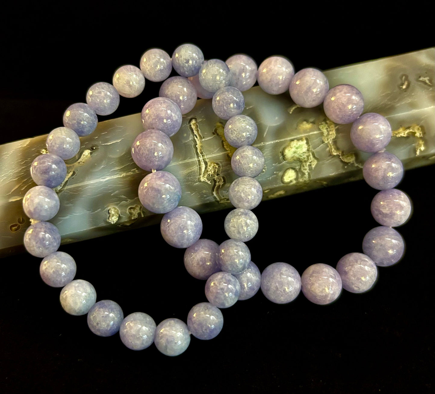 Angelite Crystal Bracelet – Serenity & Intuition | 8mm & 10mm Beads for Medium Wrists