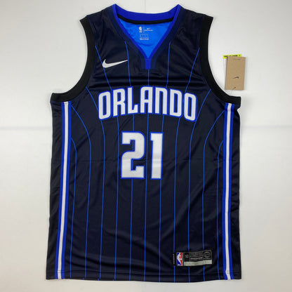 Autographed/Signed Franz Wagner Orlando Magic Black Pinstripe Authentic Basketball Jersey PSA/DNA COA