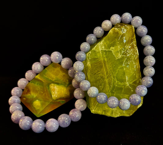 Angelite Crystal Bracelet – Serenity & Intuition | 8mm & 10mm Beads for Medium Wrists
