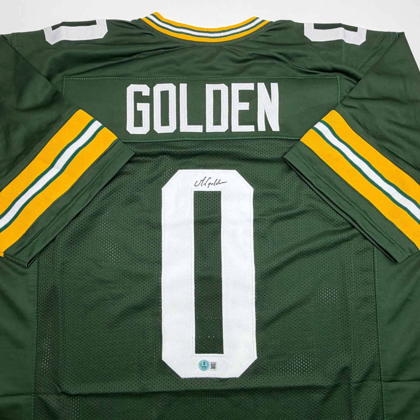 Autographed/Signed Matthew Golden Green Bay Green Football Jersey Beckett BAS COA
