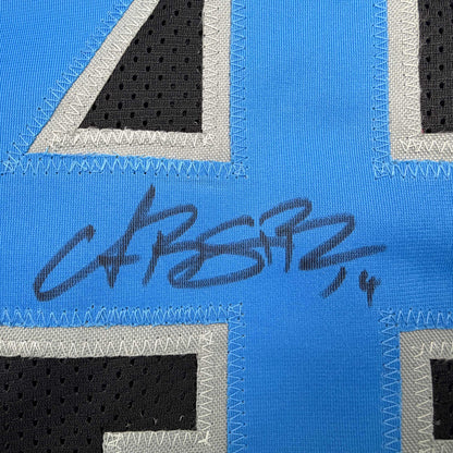 Autographed/Signed Amon-Ra St. Brown Detroit Black Football Jersey Beckett BAS COA