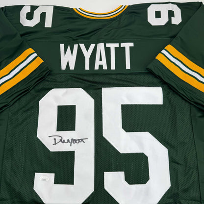 Autographed/Signed Devonte Wyatt Green Bay Green Football Jersey JSA COA