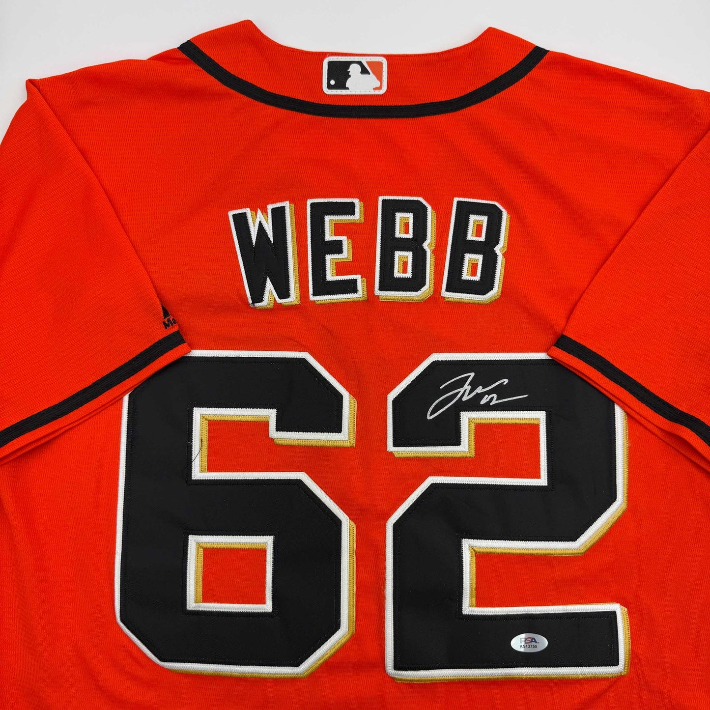 Autographed/Signed Logan Webb San Francisco Orange Baseball Jersey PSA/DNA COA