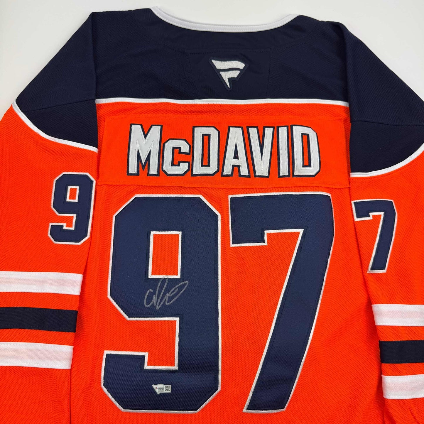 Autographed/Signed Connor McDavid Edmonton Oilers Authentic Orange Hockey Jersey Fanatics COA