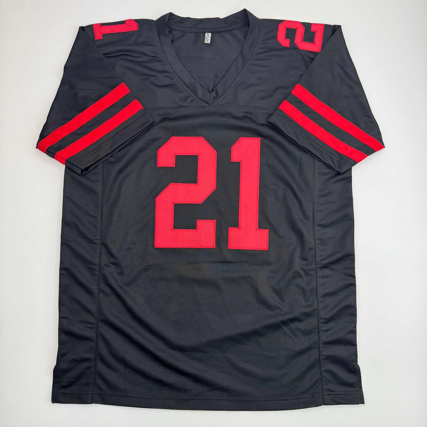 Autographed/Signed Frank Gore San Francisco Black Football Jersey Beckett BAS COA