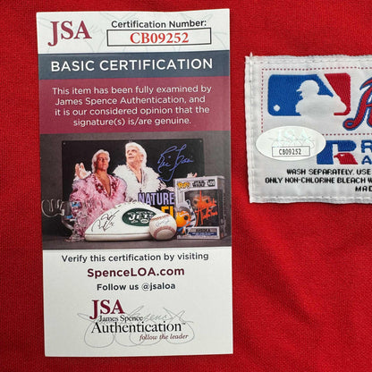 Autographed/Signed Pedro Martinez "CY 97-99-00" Boston Red Baseball Jersey JSA COA