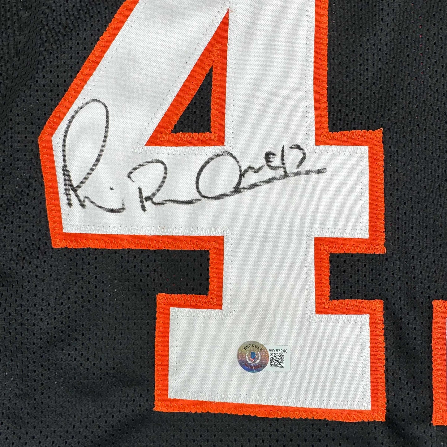 Autographed/Signed Michael Irvin Miami Black College Football Jersey Beckett BAS COA