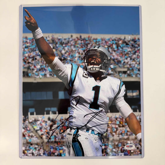 Autographed/Signed Cam Newton Carolina Panthers 11x14 Football Photo PSA/DNA COA