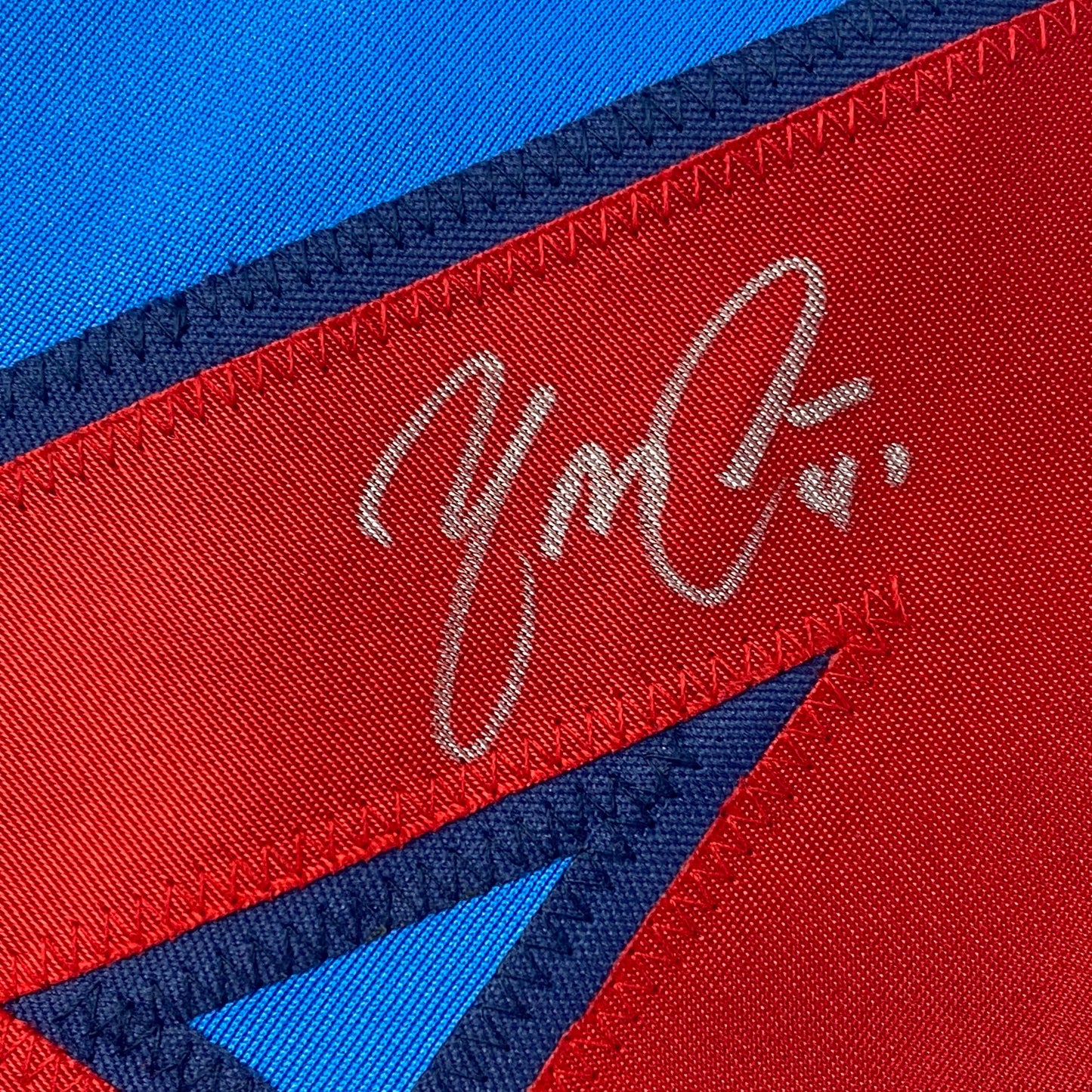 Autographed/Signed Yadier Molina St. Louis Blue Baseball Jersey Beckett BAS COA