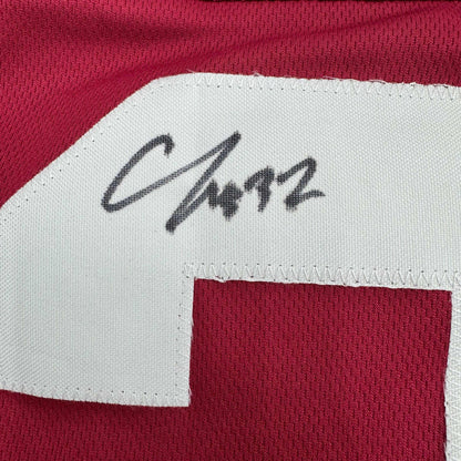 Autographed/Signed C.J. CJ Mosley Alabama Red College Football Jersey Beckett BAS COA