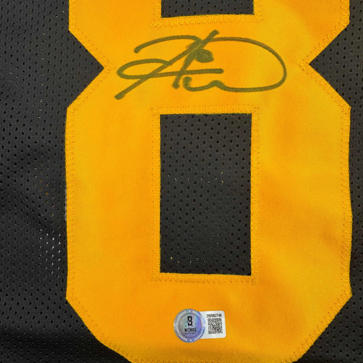 Autographed/Signed Hines Ward Pittsburgh Color Rush Football Jersey Beckett BAS COA