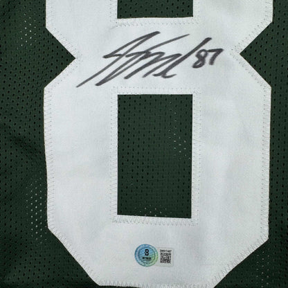 Autographed/Signed Jordy Nelson Green Bay Green Football Jersey JSA COA