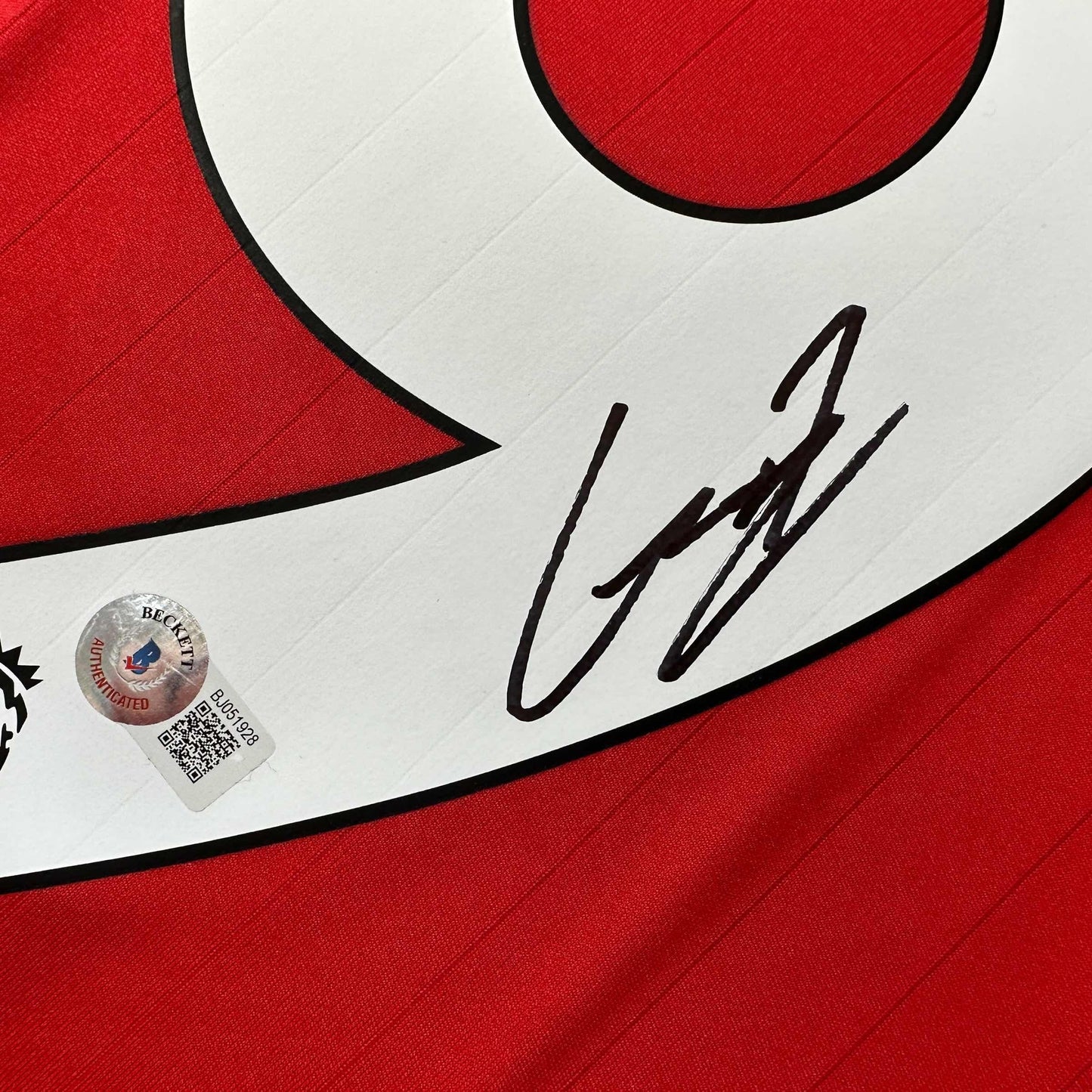 Autographed/Signed Alejandro Garnacho Manchester United Red Soccer Jersey Beckett BAS COA