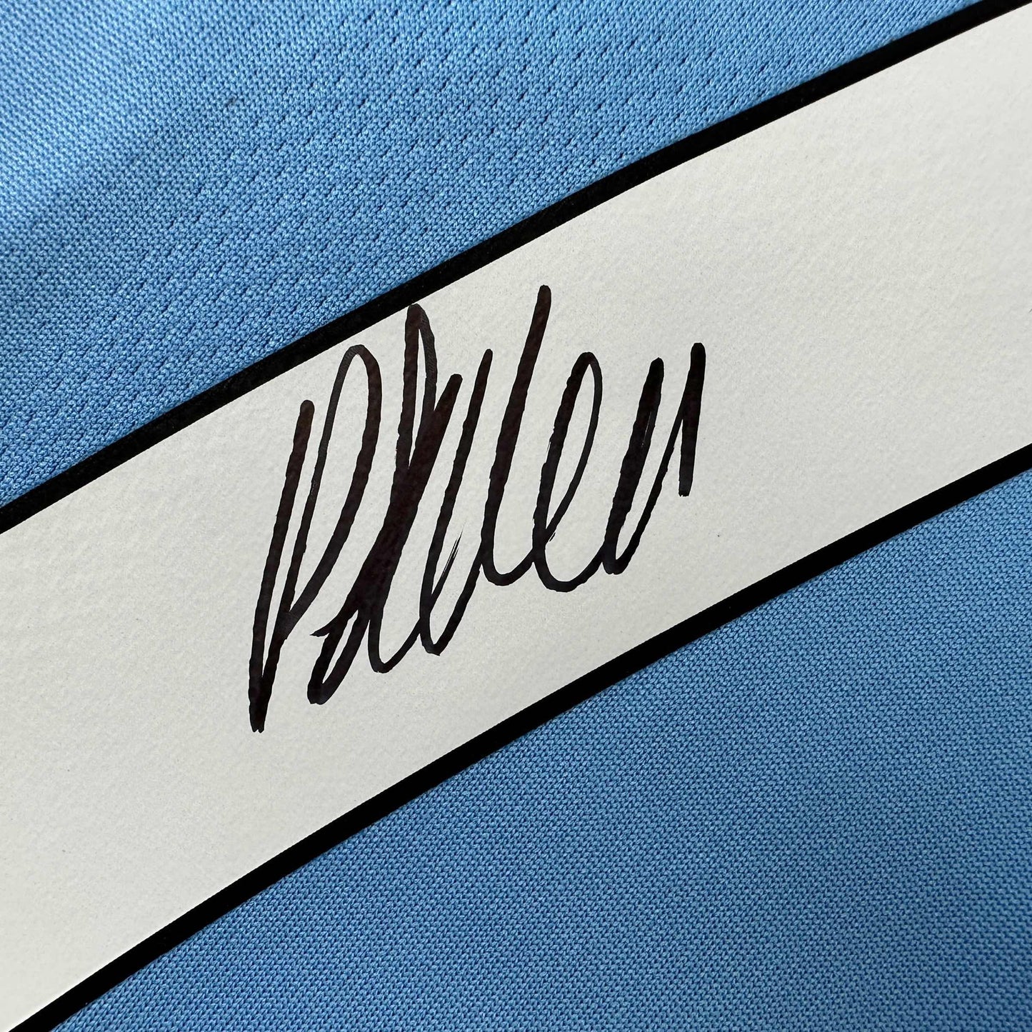 Autographed/Signed Phil Foden Manchester City Blue Soccer Futbol Jersey Beckett BAS COA