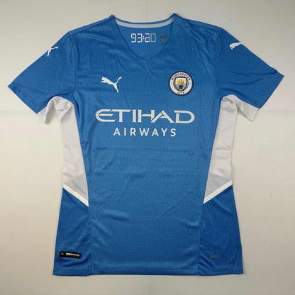 Autographed/Signed Phil Foden Manchester City Blue Soccer Futbol Jersey Beckett BAS COA
