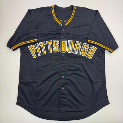 Autographed/Signed Paul Skenes Pittsburgh Black Baseball Jersey JSA COA
