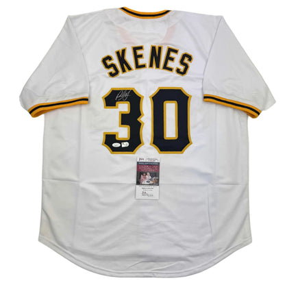 Autographed/Signed Paul Skenes Pittsburgh White Baseball Jersey JSA COA