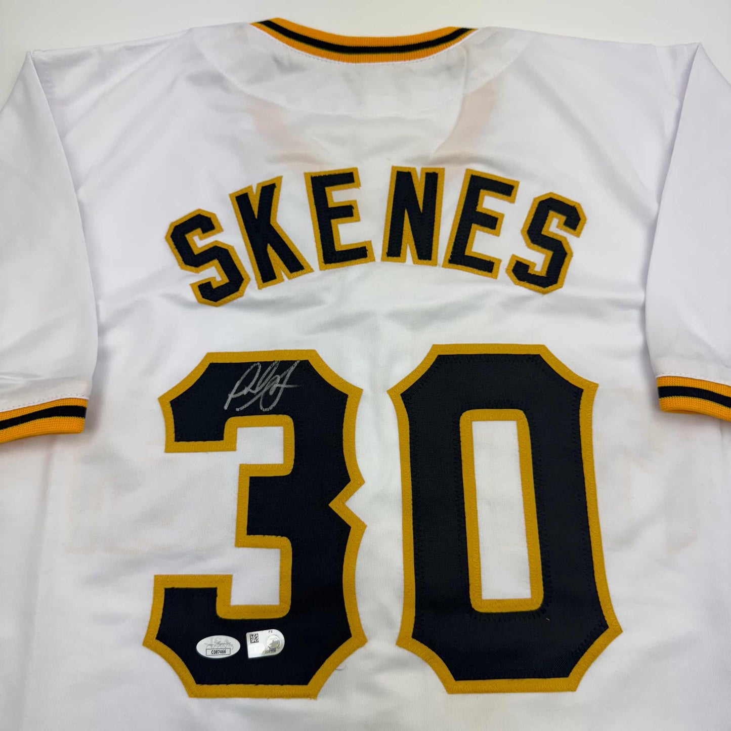 Autographed/Signed Paul Skenes Pittsburgh White Baseball Jersey JSA COA