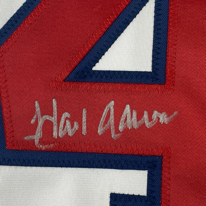 Autographed/Signed Hank Henry Aaron Atlanta White Baseball Jersey JSA COA/LOA