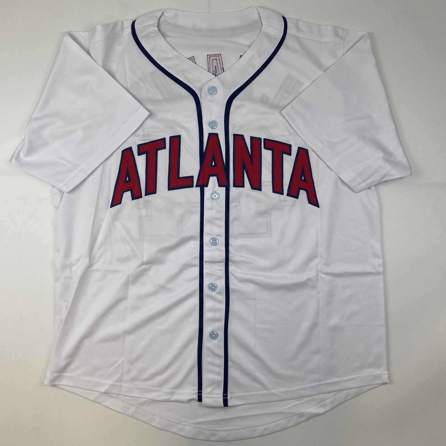 Autographed/Signed Hank Henry Aaron Atlanta White Baseball Jersey JSA COA/LOA
