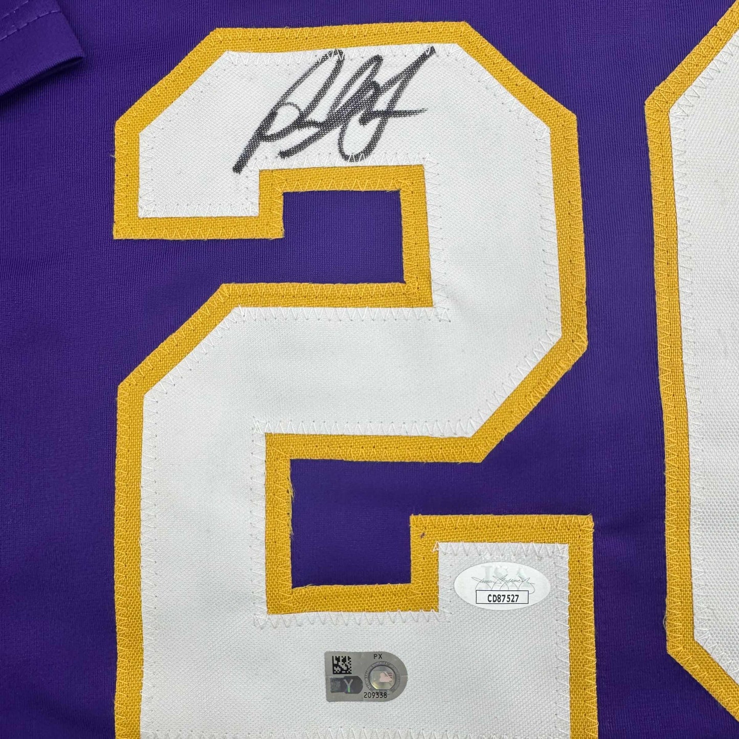 Autographed/Signed Paul Skenes Purple LSU College Baseball Jersey JSA COA