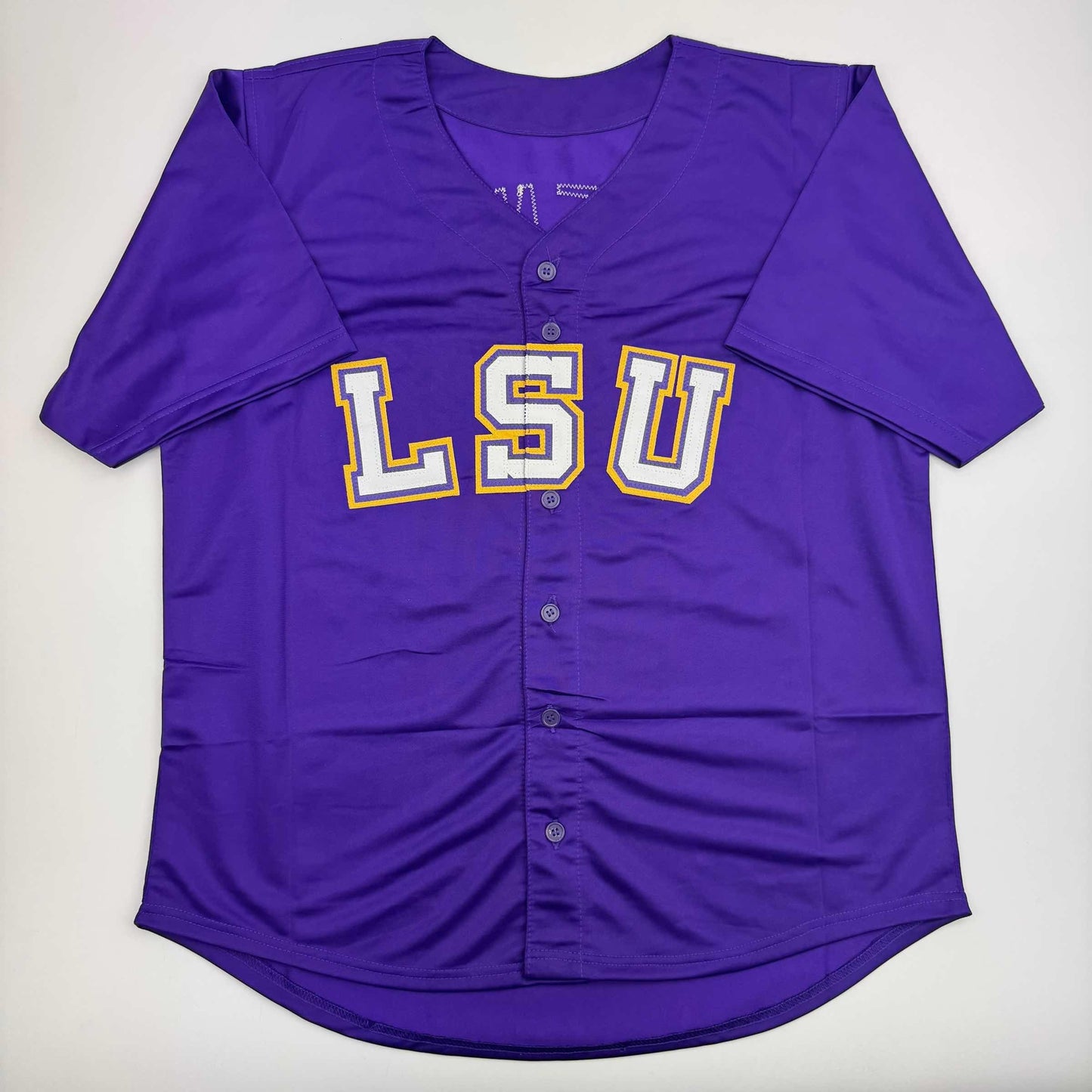 Autographed/Signed Paul Skenes Purple LSU College Baseball Jersey JSA COA