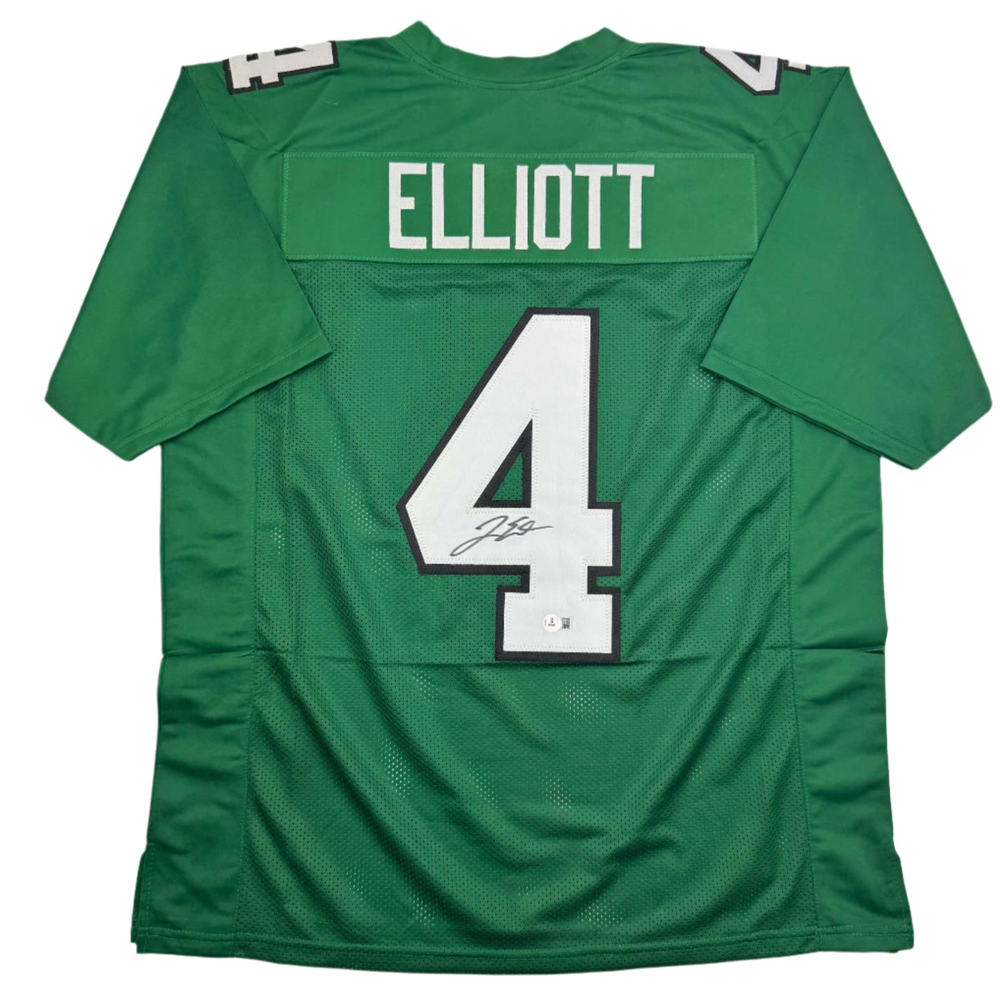 Autographed/Signed Jake Elliott Philadelphia Kelly Green Football Jersey Beckett BAS COA