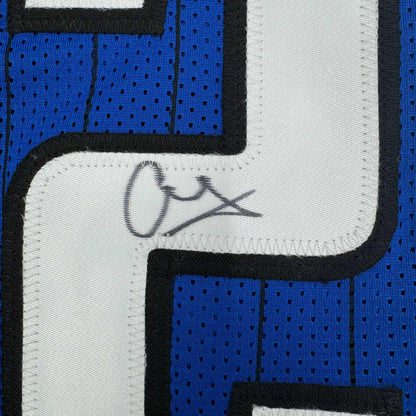 Framed Autographed/Signed Franz Wagner 35x39 Orlando Blue Basketball Jersey Beckett BAS COA