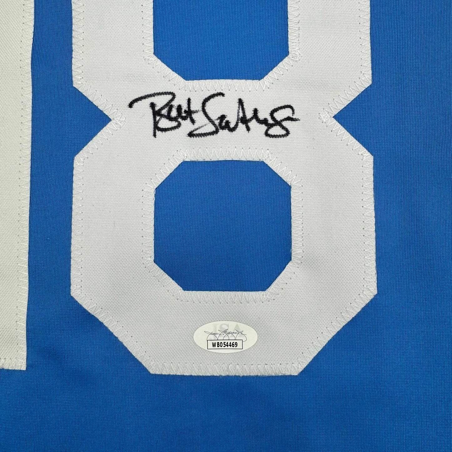 Autographed/Signed Bret Saberhagen Kansas City Light Blue Baseball Jersey JSA COA