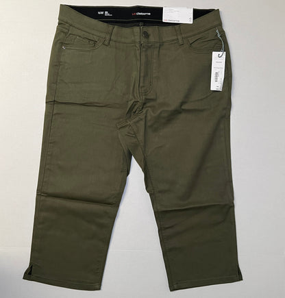 Liz Claiborne Womens Sara Crop Mid-Rise Capri Pant