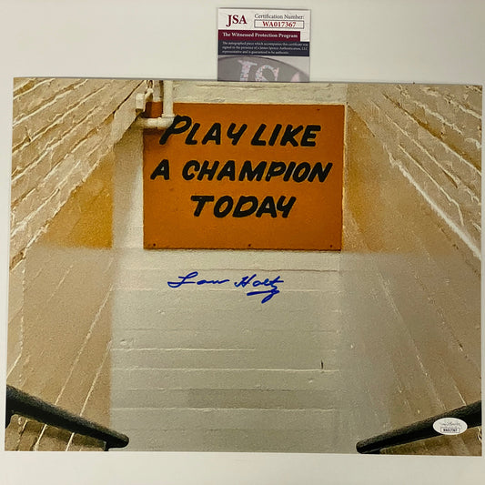 Autographed/Signed Lou Holtz Notre Dame Irish 11x14 College Football Photo JSA COA #2