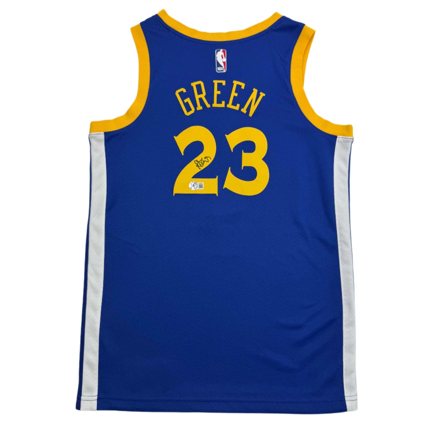 Autographed/Signed Draymond Green Golden State Blue Basketball Jersey Beckett BAS COA