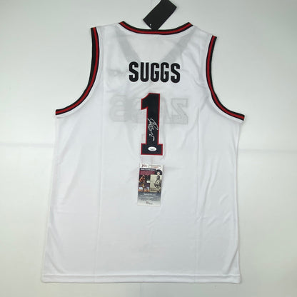 Autographed/Signed Jalen Suggs Gonzaga White College Basketball Jersey JSA COA
