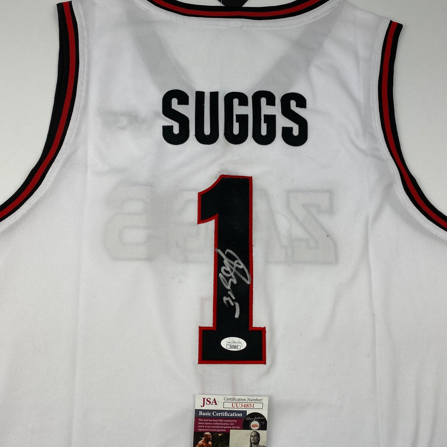 Autographed/Signed Jalen Suggs Gonzaga White College Basketball Jersey JSA COA